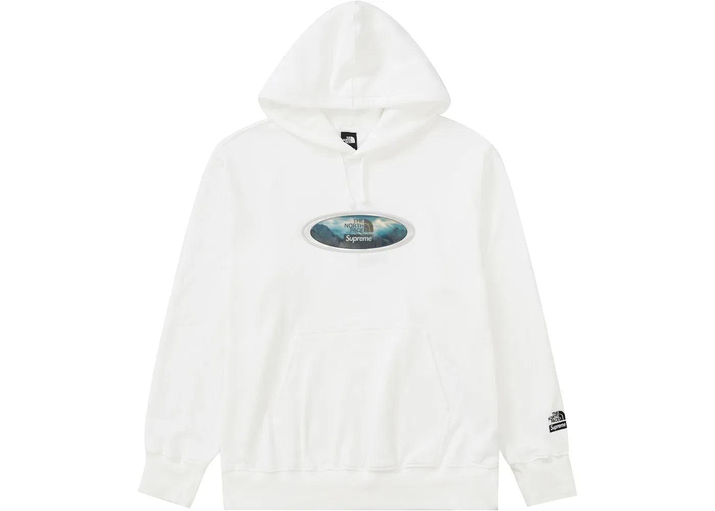 Мужской худи с принтом Lenticular Mountains Supreme, White