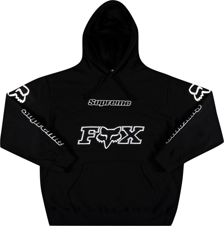 

Толстовка Supreme x Fox Racing Hooded Sweatshirt 'Black', черный