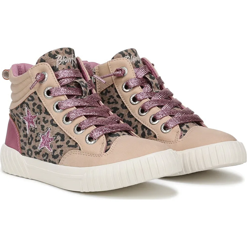 Детские высокие кроссовки Wanderland-K Blowfish Malibu, Leopard Canvas/Faux Leather