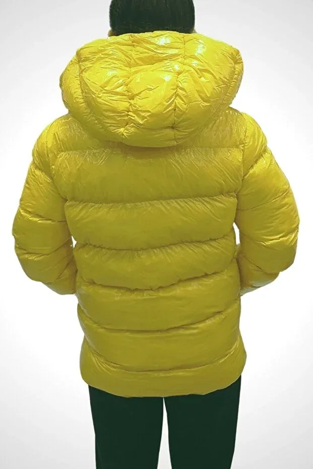 Детское пальто для девочек с капюшоном Trendall Butik, Yellow — фото 3