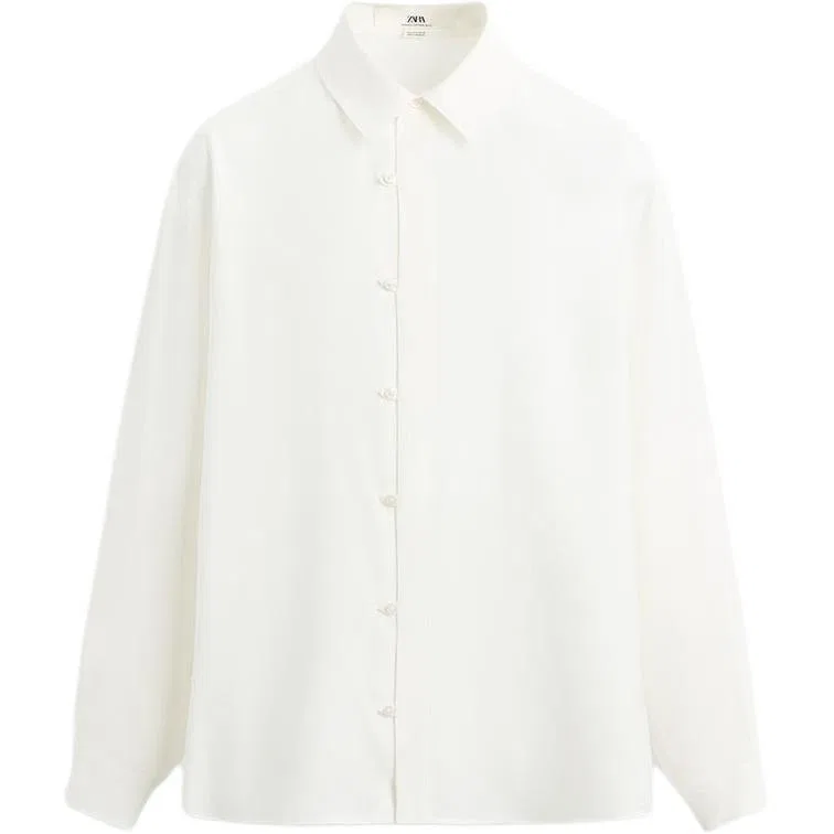 Мужская рубашка с воротником Модерате Frosted White ZARA, Frosted White