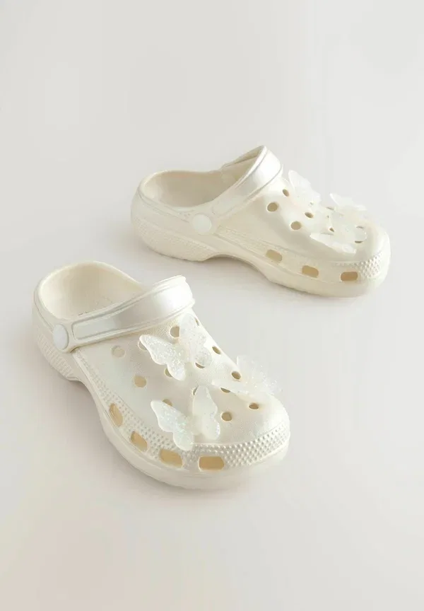 Тапочки синтетические Regular fit - clogs - pool slides Next White, белый — фото 2