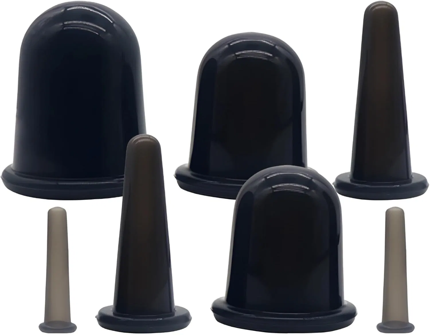Набор для вакуумной терапии Silicone Cupping Set, 7 шт, Kronabelle, Schwarz