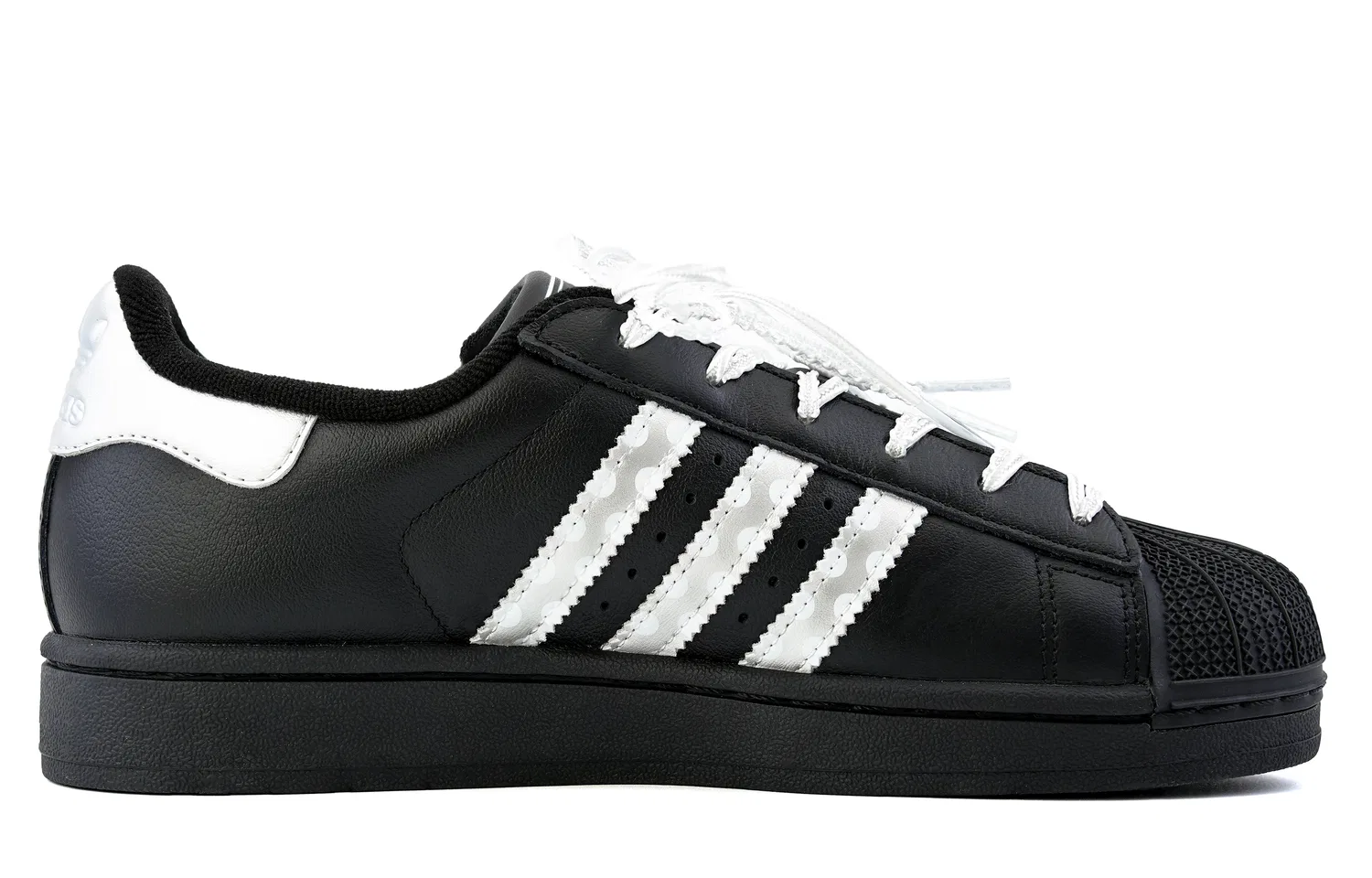 Детские кеды для скейтбординга с низким верхом Superstar 2 Adidas Originals, Black Silver White — фото 3
