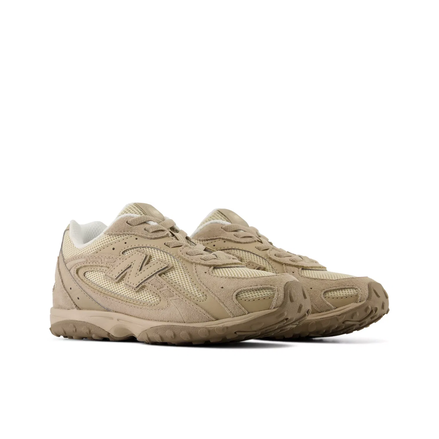 Детские кроссовки на шнуровке с эластичными шнурками 204L Bungee Lace New Balance, Driftwood With Sandstone — фото 2