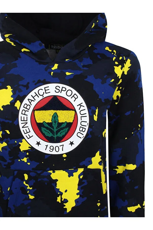 Детское худи для девочек с камуфляжным принтом Fenerbahçe, Fb Laci New — фото 4