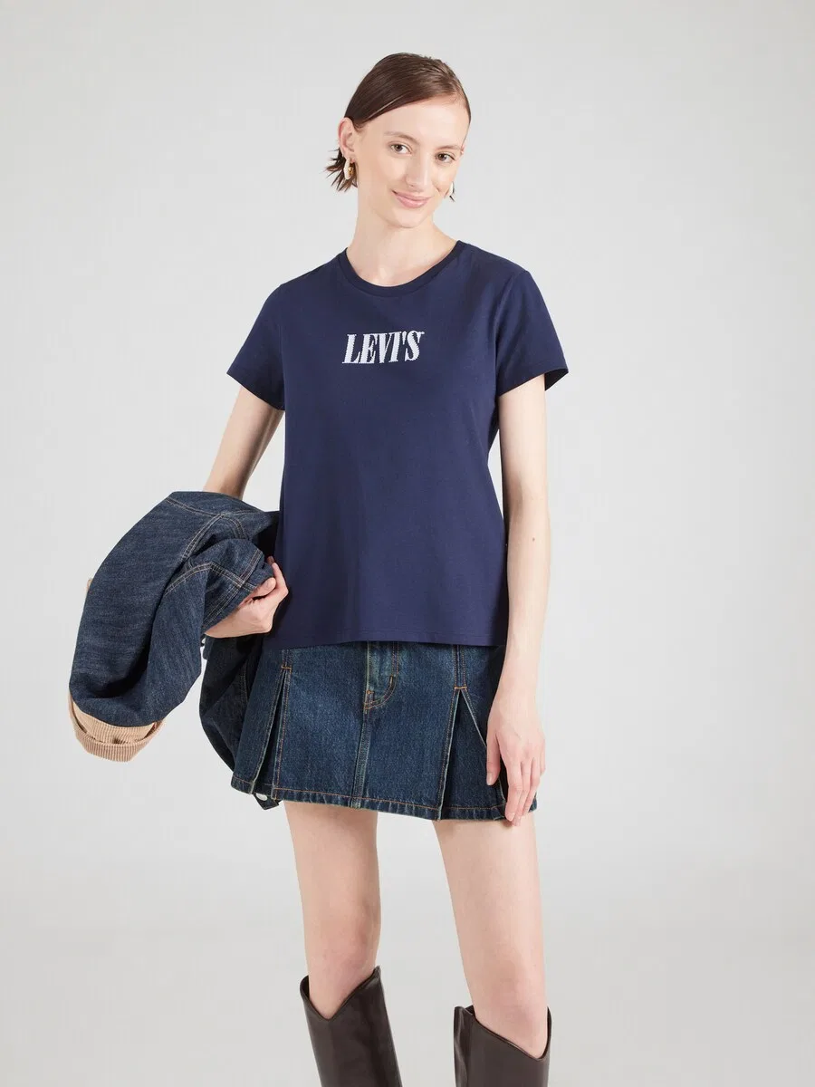 Футболка LEVI'S THE PERFECT темно-синего цвета — фото 2
