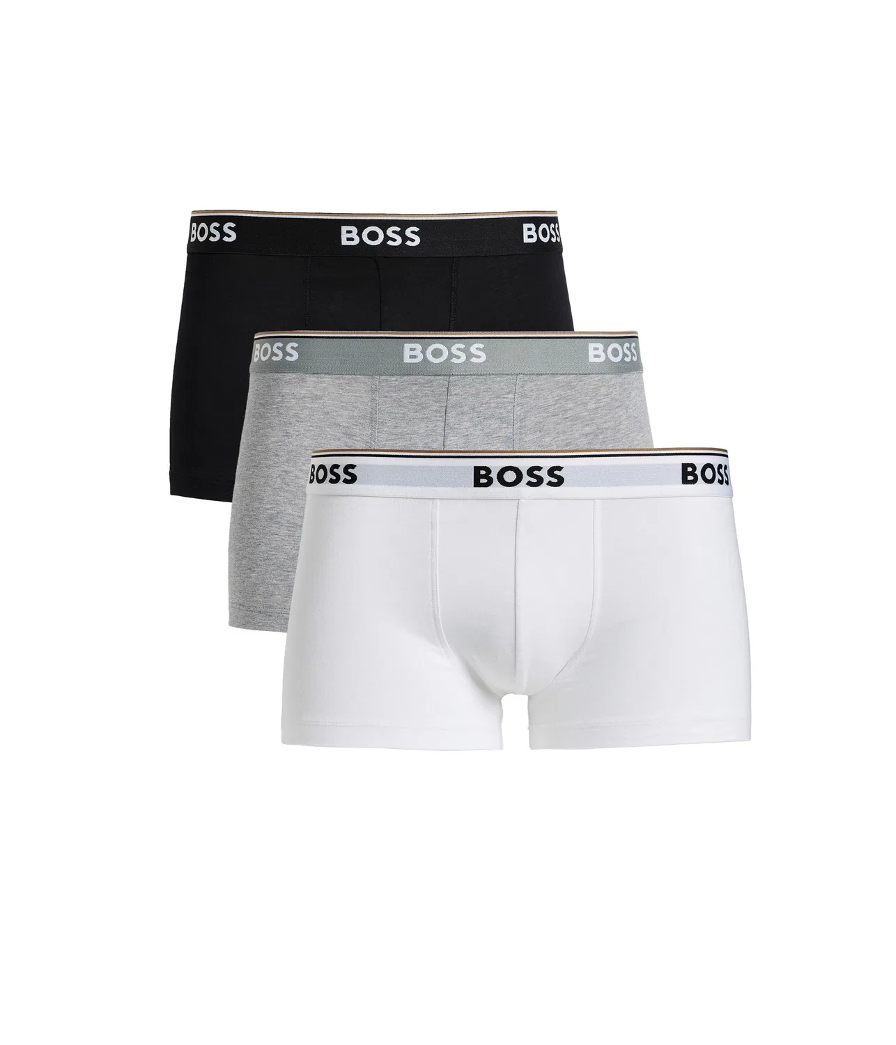 Плавки-транки, 3 пары 3-Pack Power Trunks Boss, White/Grey/Black