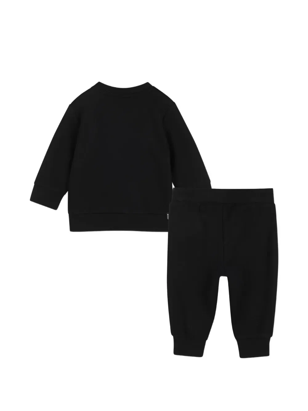 Спортивный костюм в стиле колор-блок с логотипом Boss Kidswear, черный — фото 2