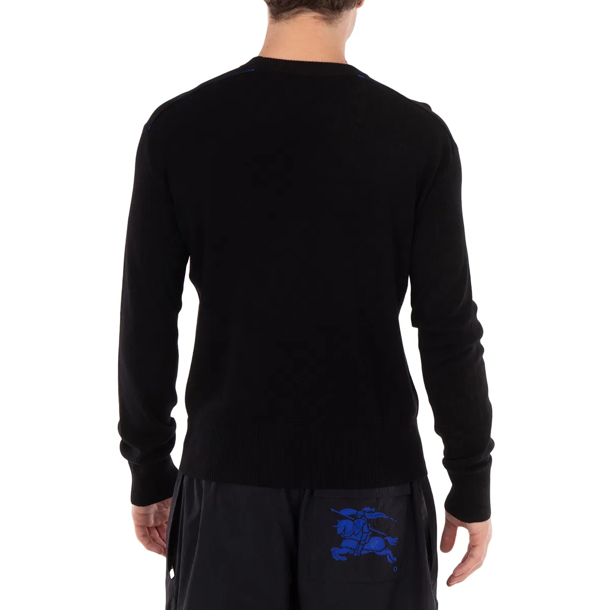 Джемпер из тонкой шерсти Fine-Knit Wool Jumper Burberry, Black — фото 3