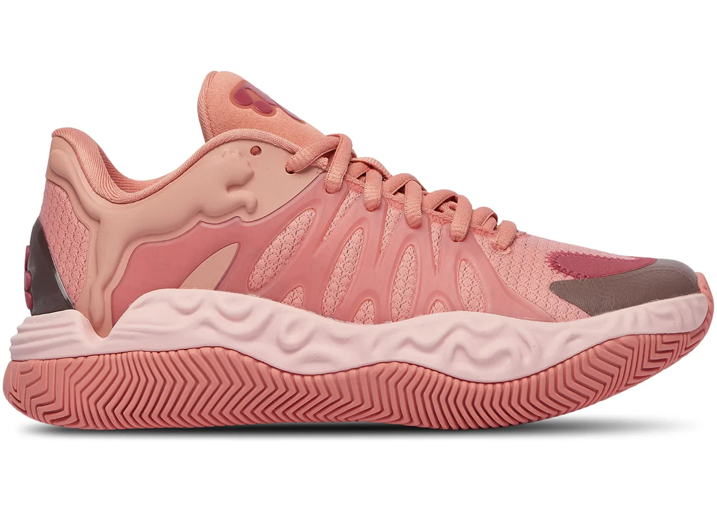 Детские кроссовки для мальчиков с контрастными деталями Puma Tyrese Haliburton Hali 1, Poppy Pink/Rose Dust