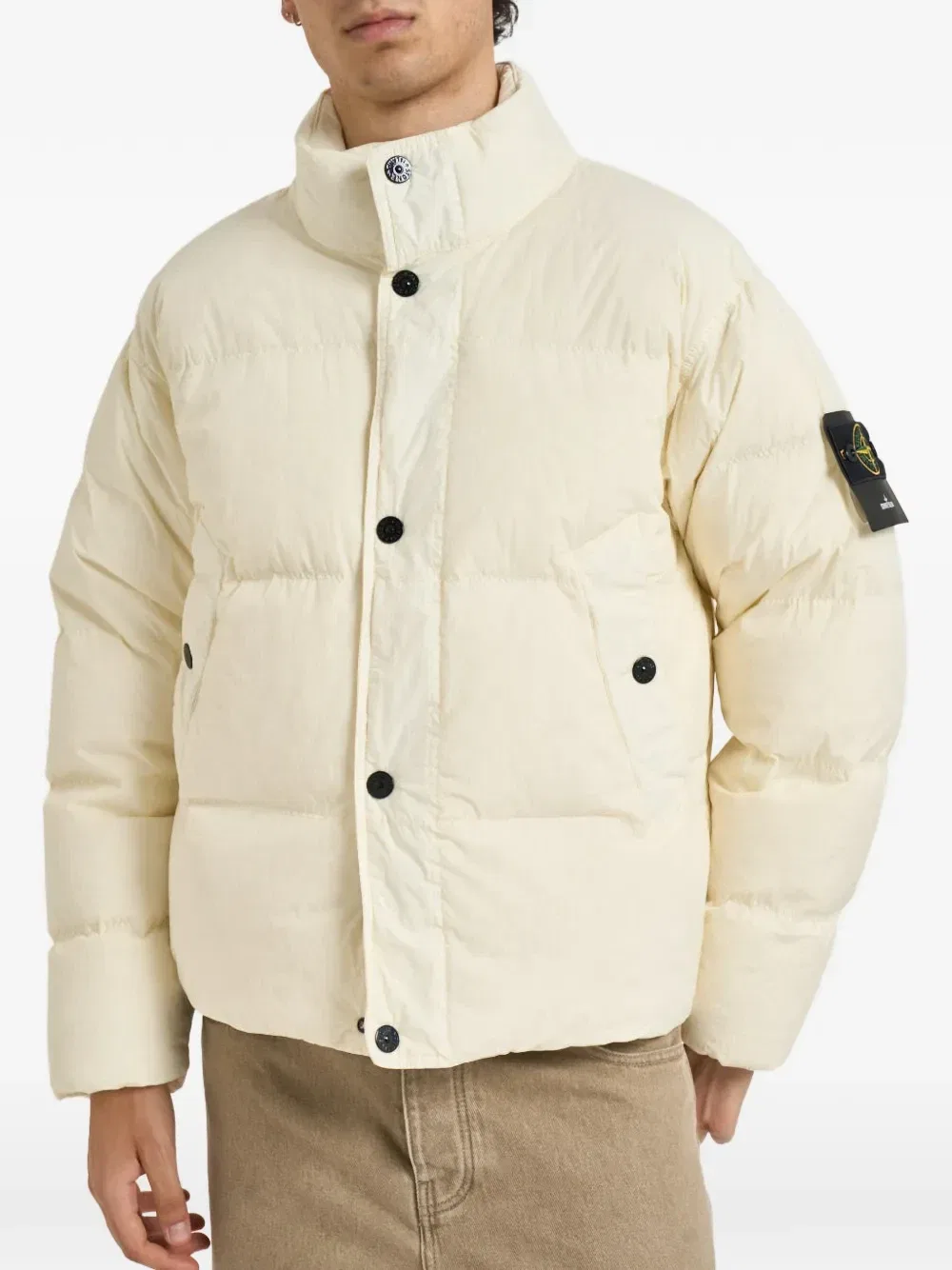 Пальто STONE ISLAND, бежевый
