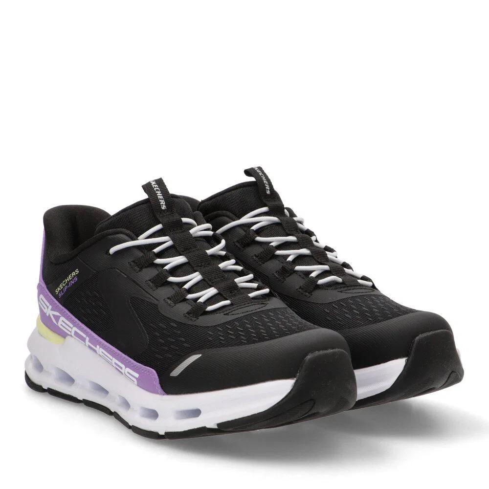 Детские кроссовки с шнуровкой Skechers 303654L-BKPR, Цвет: Schwarz — фото 2