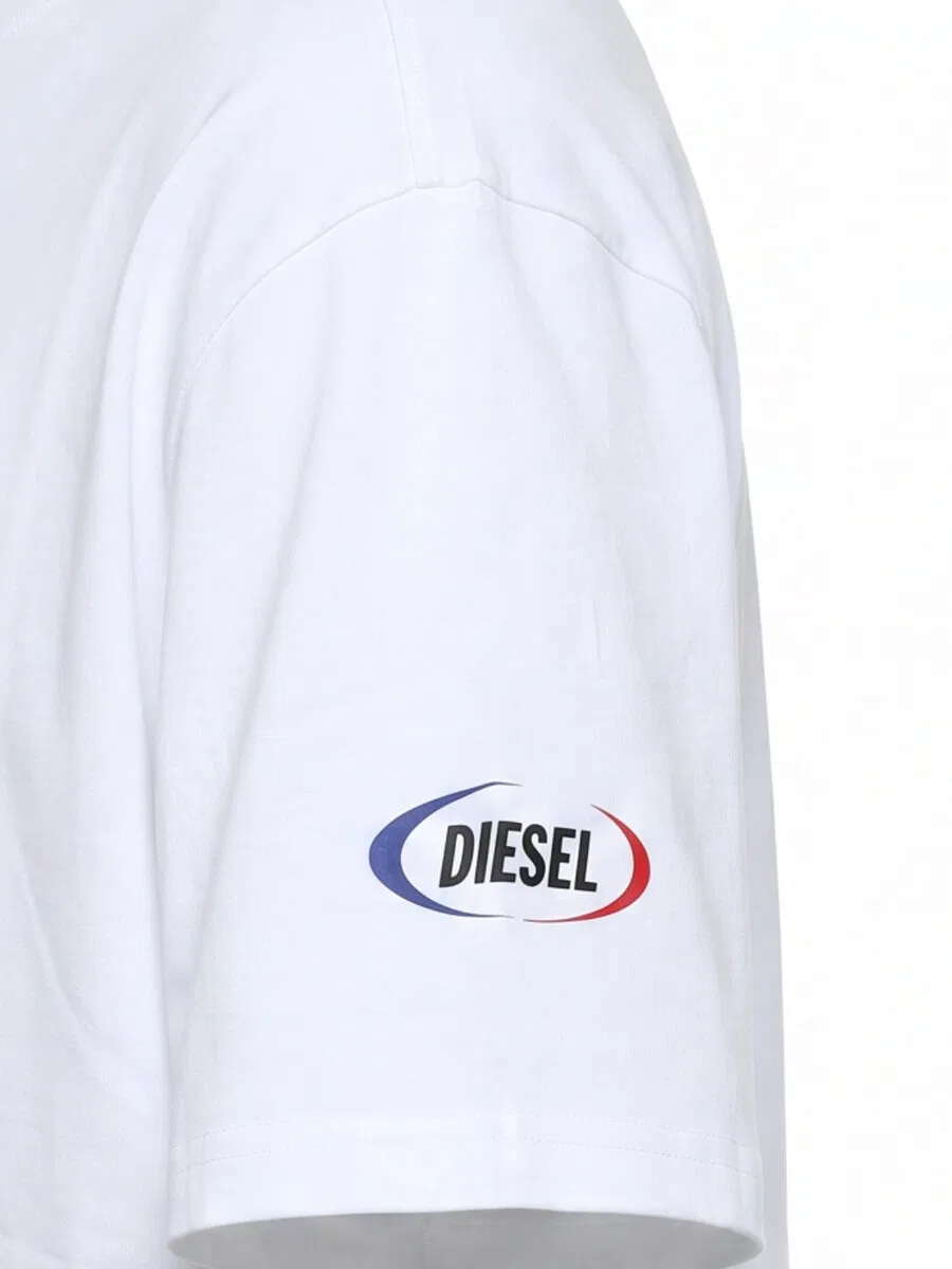 Футболка DIESEL 'T-WASH-SMILE' белого цвета — фото 3