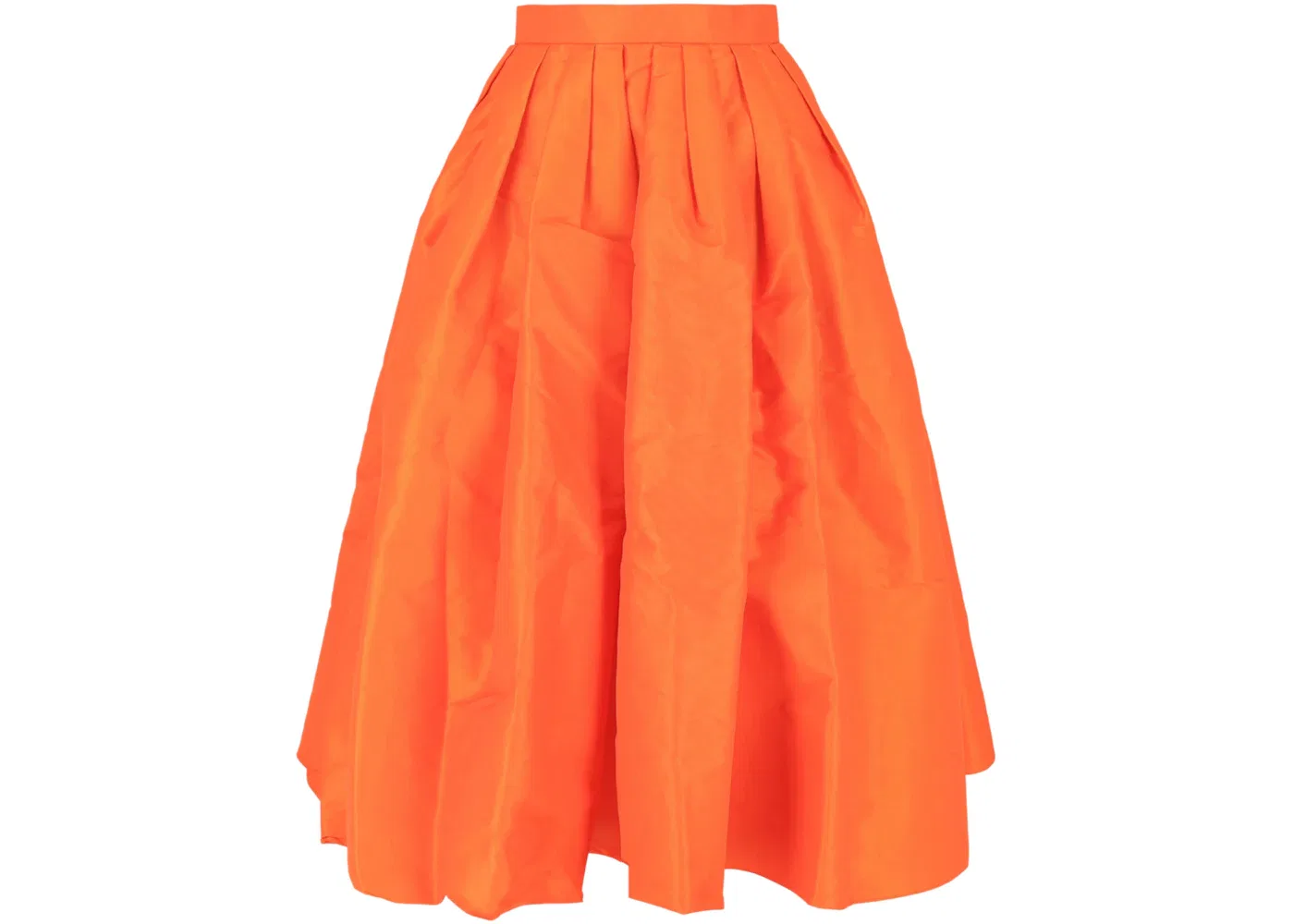 Женская плиссированная юбка-миди Alexander McQueen, Sunset Orange