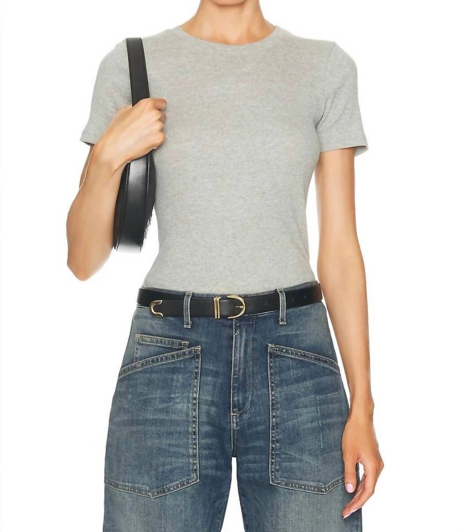 

Футболка Mykala в цвете «серый вереск» Nili Lotan, Heather Grey