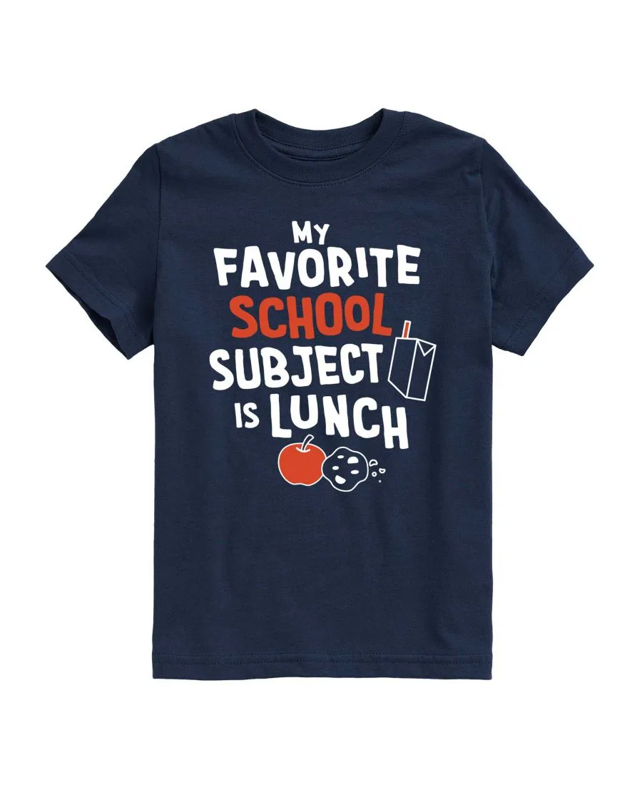 Футболка с коротким рукавом и принтом My Favorite School Subject Is Lunch Hybrid, Navy