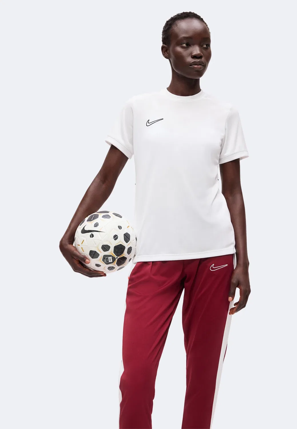 Женские футбольные штаны - спортивные брюки Nike Performance, Team Red/White — фото 4