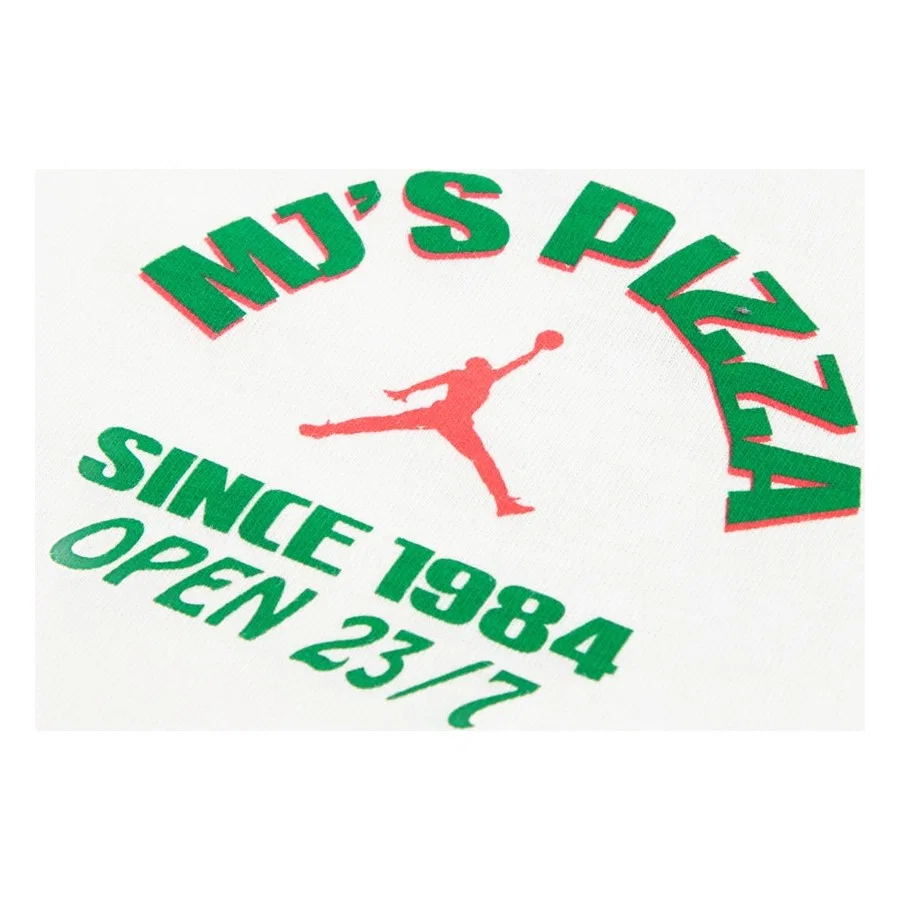 Детская футболка с принтом Jordan MJ Brand Pizza Nike, Белый — фото 2