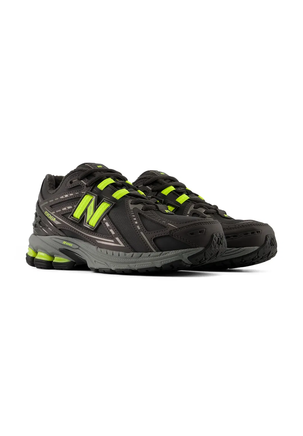 1906 унисекс - кроссовки New Balance, Black Cement/Alkaline Green — фото 2