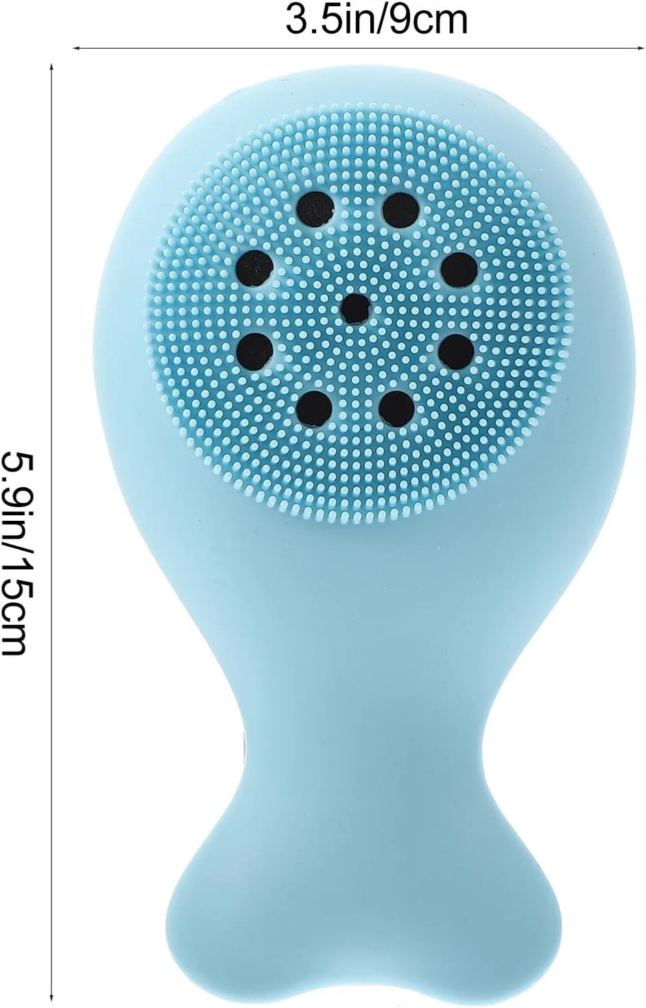 Щетка для душа силиконовая HOOTNEE, 1 шт, 15x9x5.5 см, Blue — фото 2