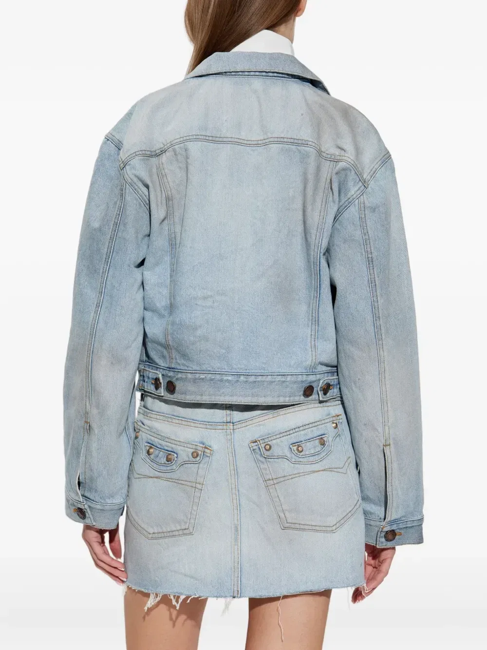 Многослойная джинсовая куртка Balenciaga, синий — фото 4