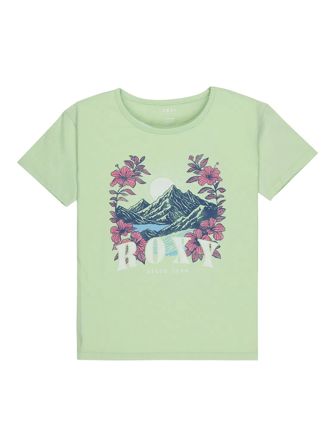 Футболка стандартного кроя для девочки Lily Vintage Roxy, зеленый — фото 4