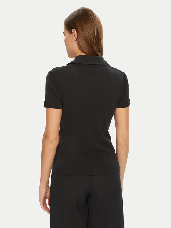 Поло slim fit Tommy Hilfiger, черный — фото 3