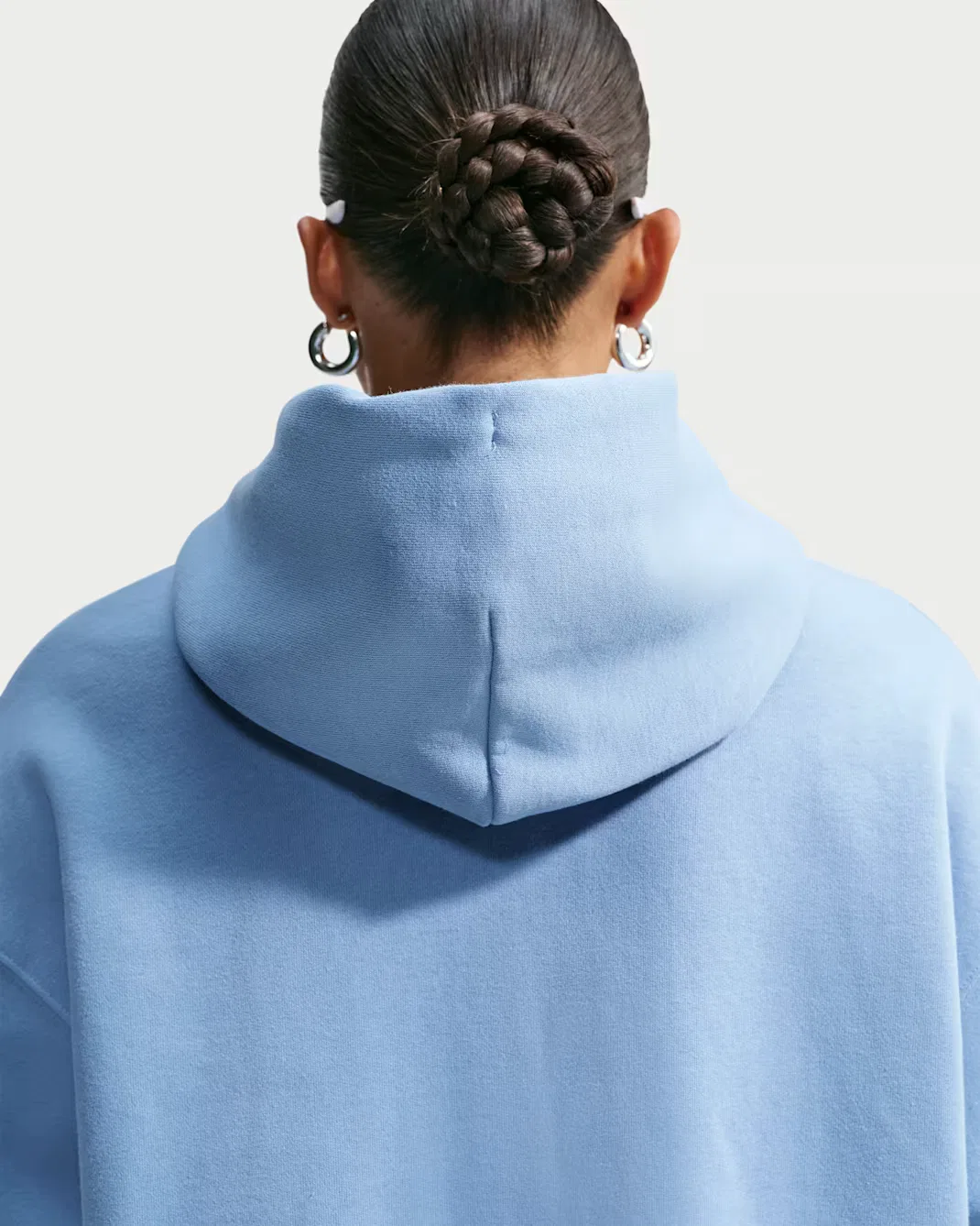Женская толстовка оверсайз на молнии Nike Studio Fleece Medium Weight, Work Blue/Sail — фото 2