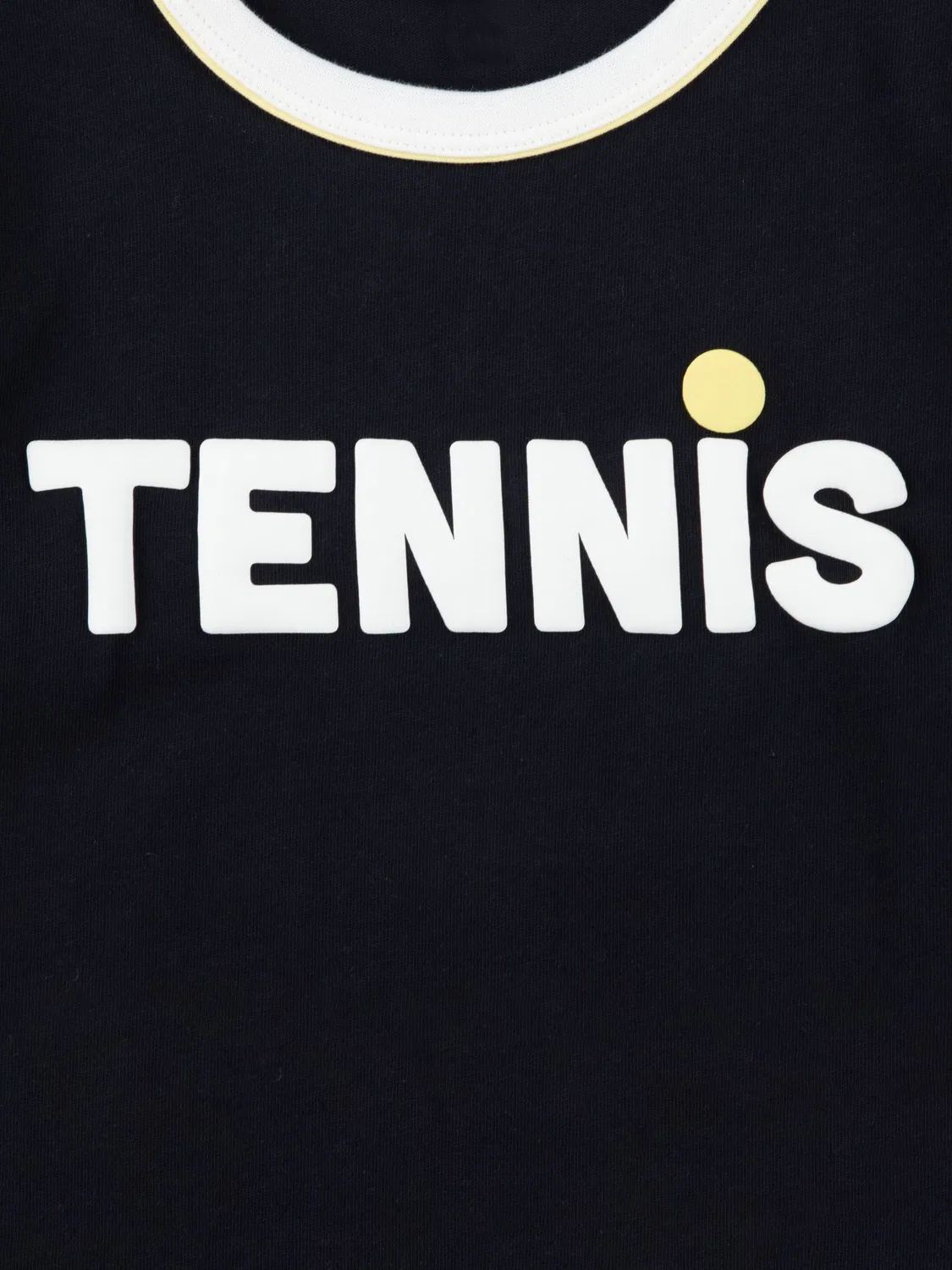 Футболка с принтом Lacoste Black Tennis Ringer, черный — фото 3