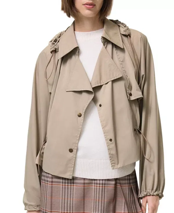 Женская куртка с капюшоном Hooded rosewin trench jacket Burberry, Saltmarsh Beige
