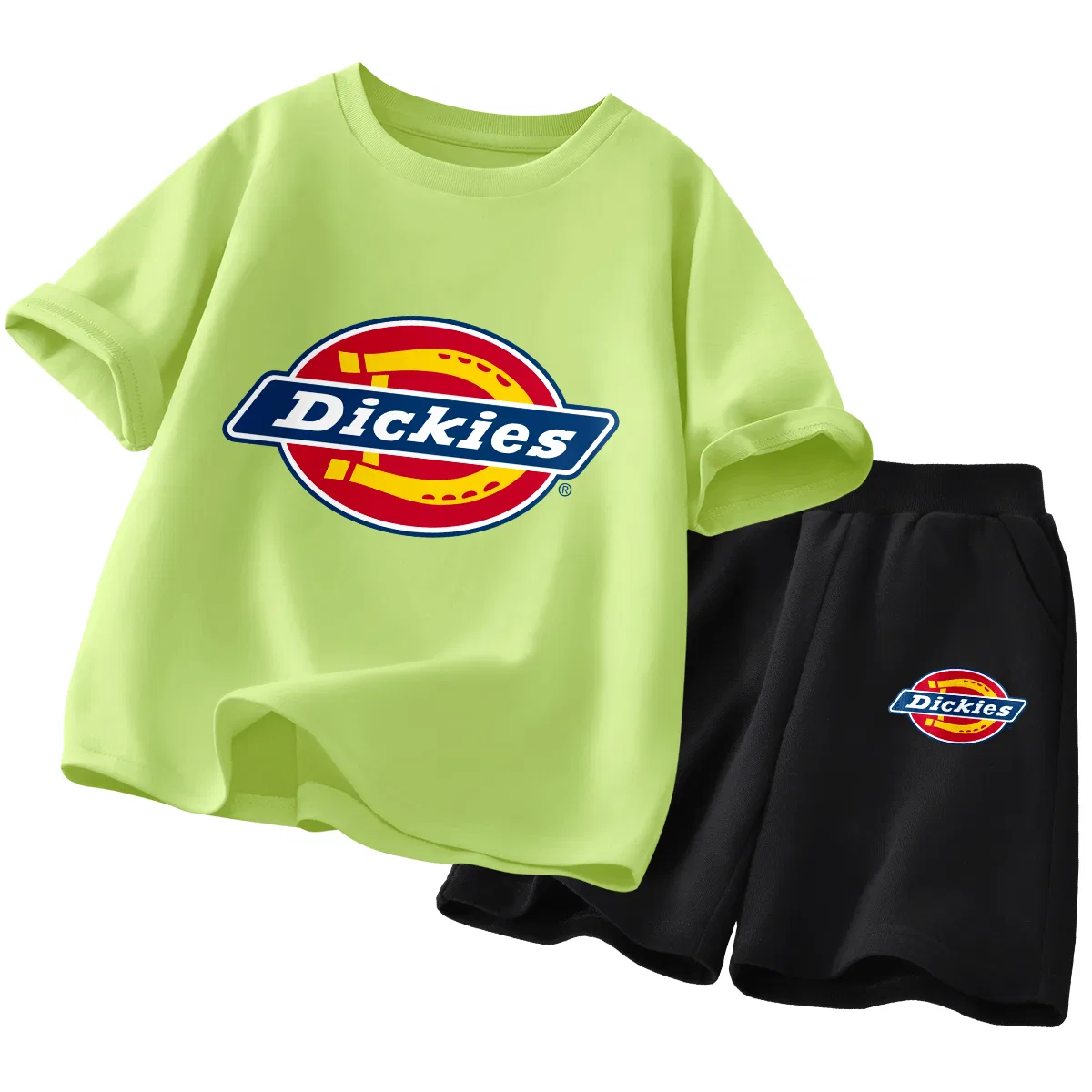 Детский спортивный комплект в стиле хип-хоп Dickies, Standard Ivory White/Black — фото 4