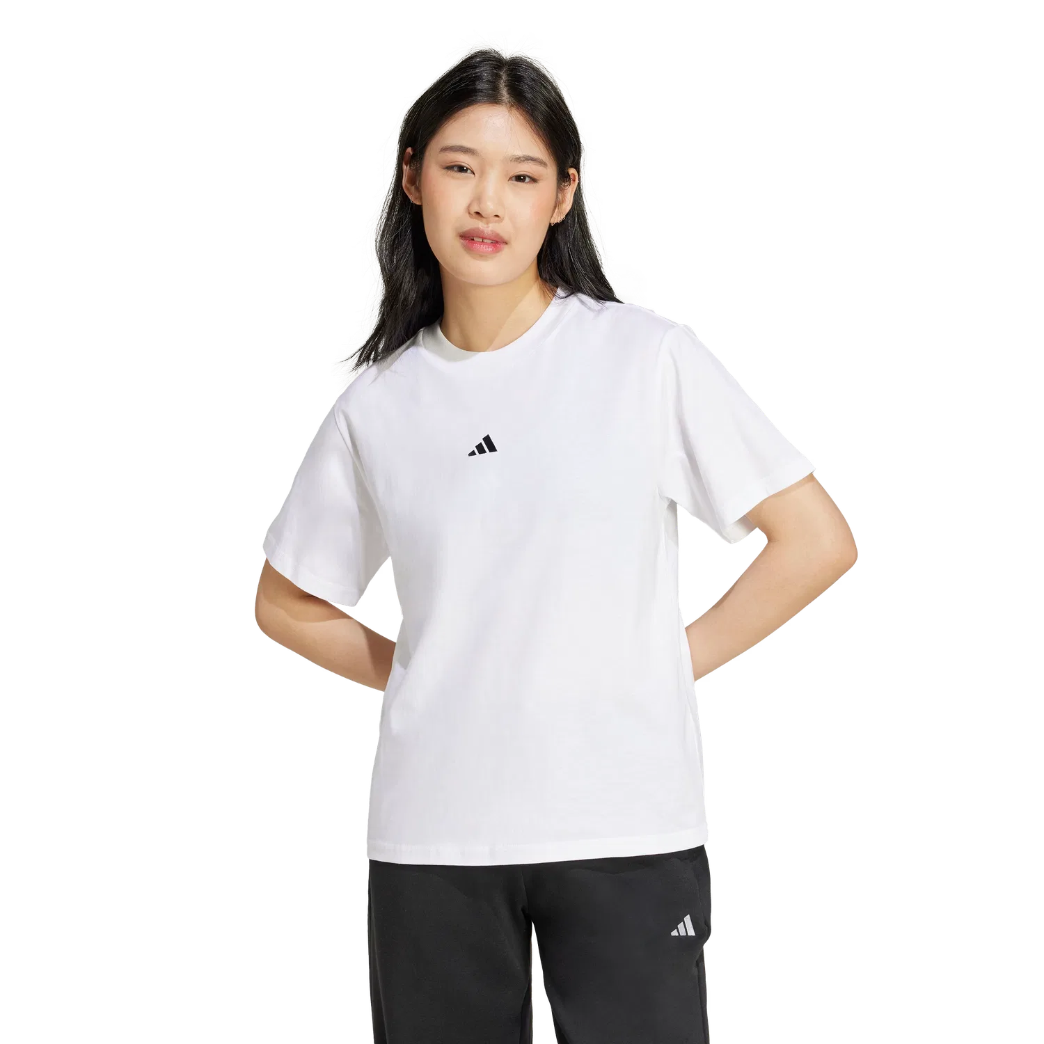 Женская футболка с коротким рукавом Adidas, белый — фото 2