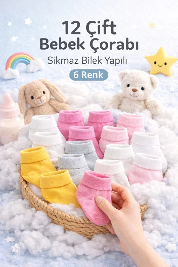 Детские носки для девочек хлопковые 12 пар Baby Socks, Pink — фото 2