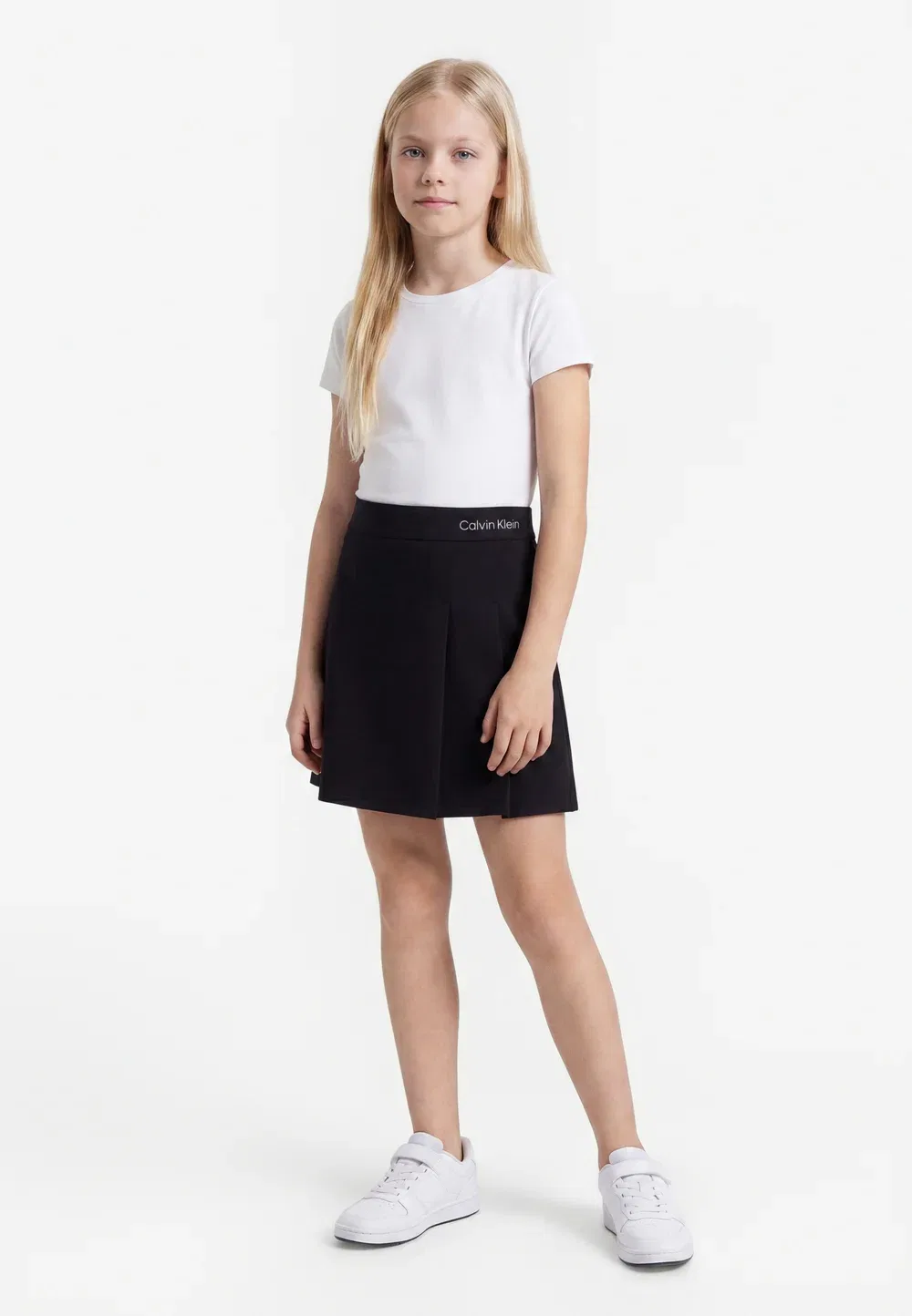 Плиссированная юбка-пуно - мини-юбка Calvin Klein Jeans, Black