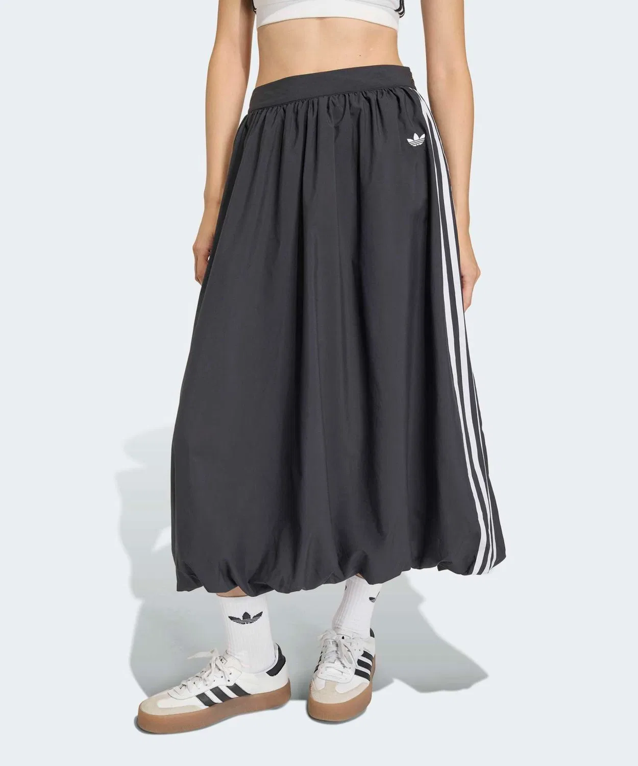 Женская длинная юбка-баллон с принтом Adidas Originals, Black — фото 4