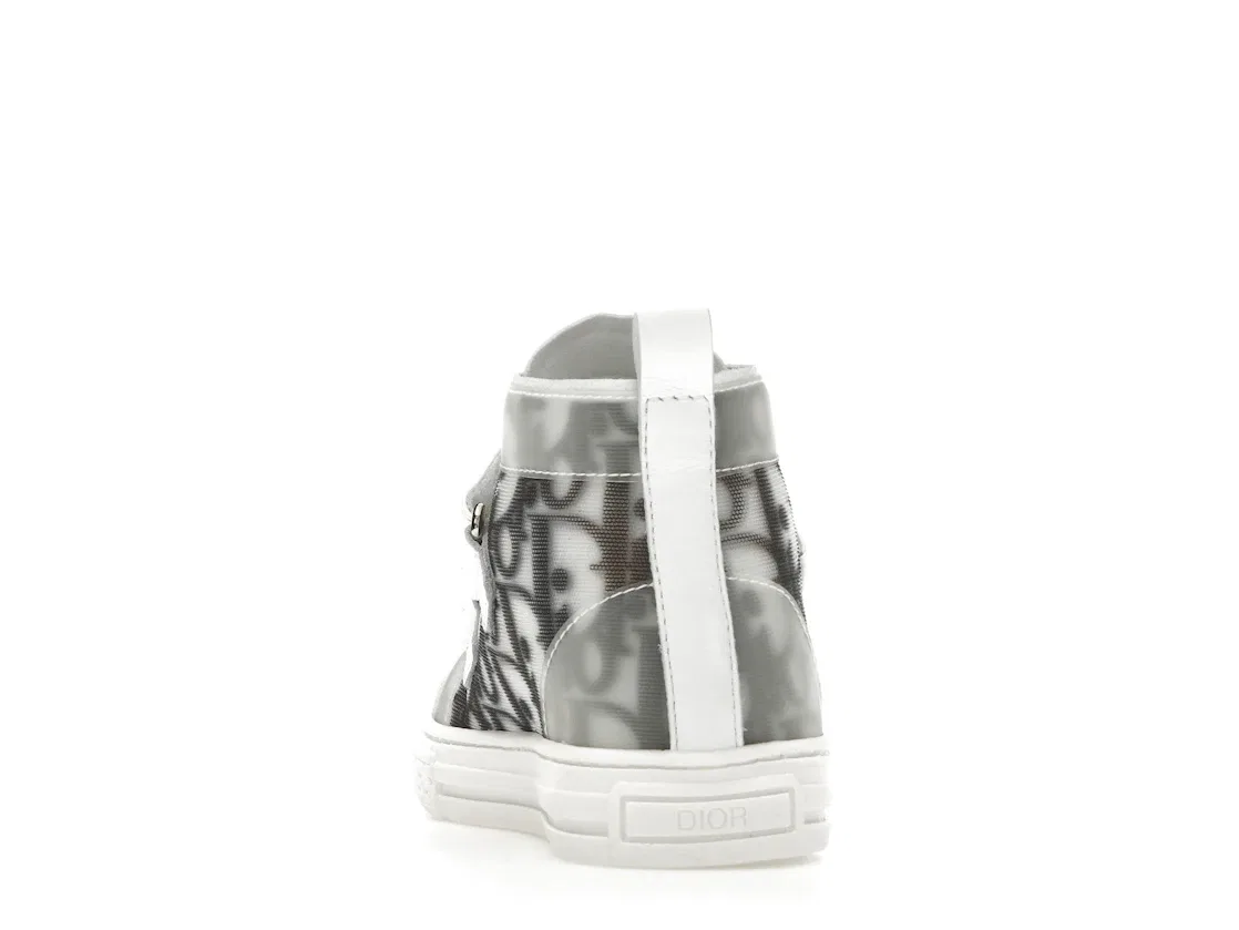 Детские кроссовки высокие с принтом Dior B23 High Dior, White/Black/Dior Oblique — фото 4