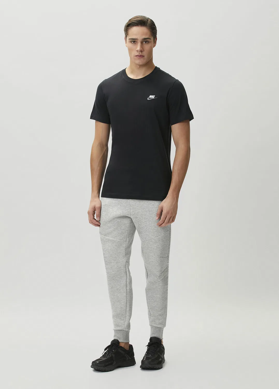 Джоггеры Nike Tech Fleece, серые, Nike, black-grey
