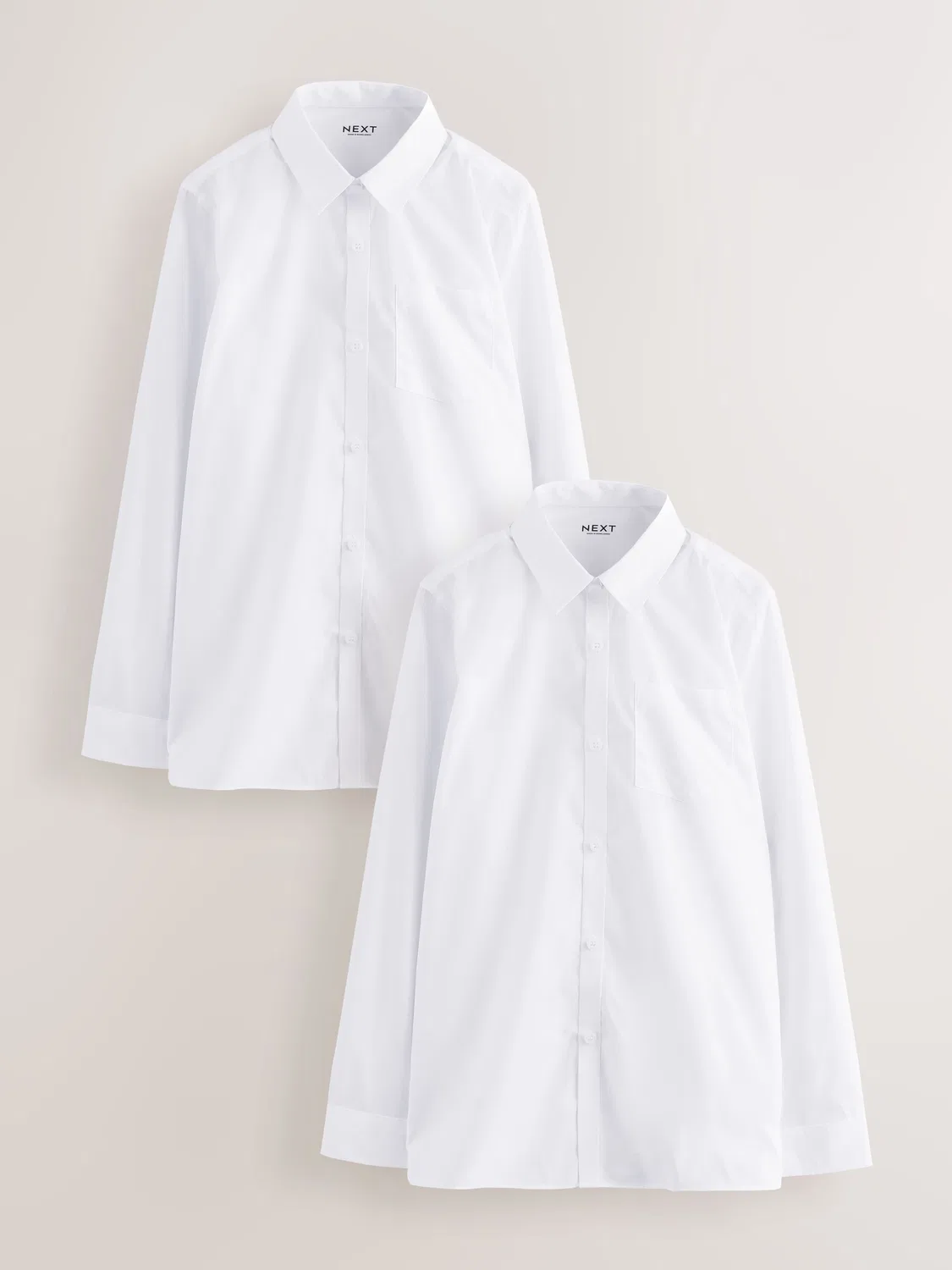 Рубашка школьная Next Regular Fit Extra Long, белый