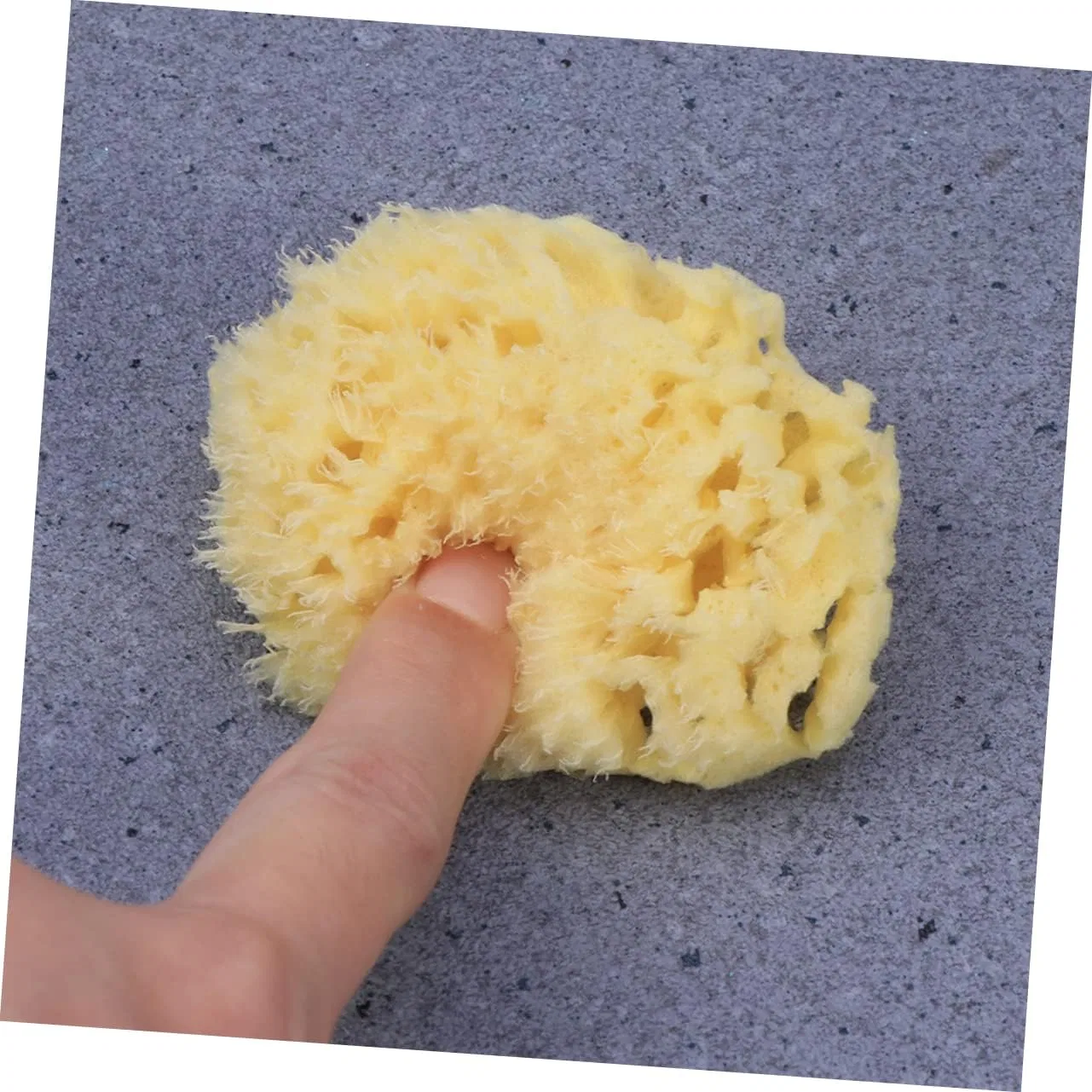 Мочалка для ванны Honeycomb Sponge, Gogogmee, 1 шт, 10x9x4.5 см, Beige — фото 2