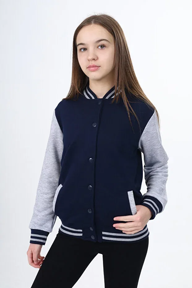 Детский кардиган в полоску Unisex children's college cardigan Toontoy, Navy Blue — фото 2