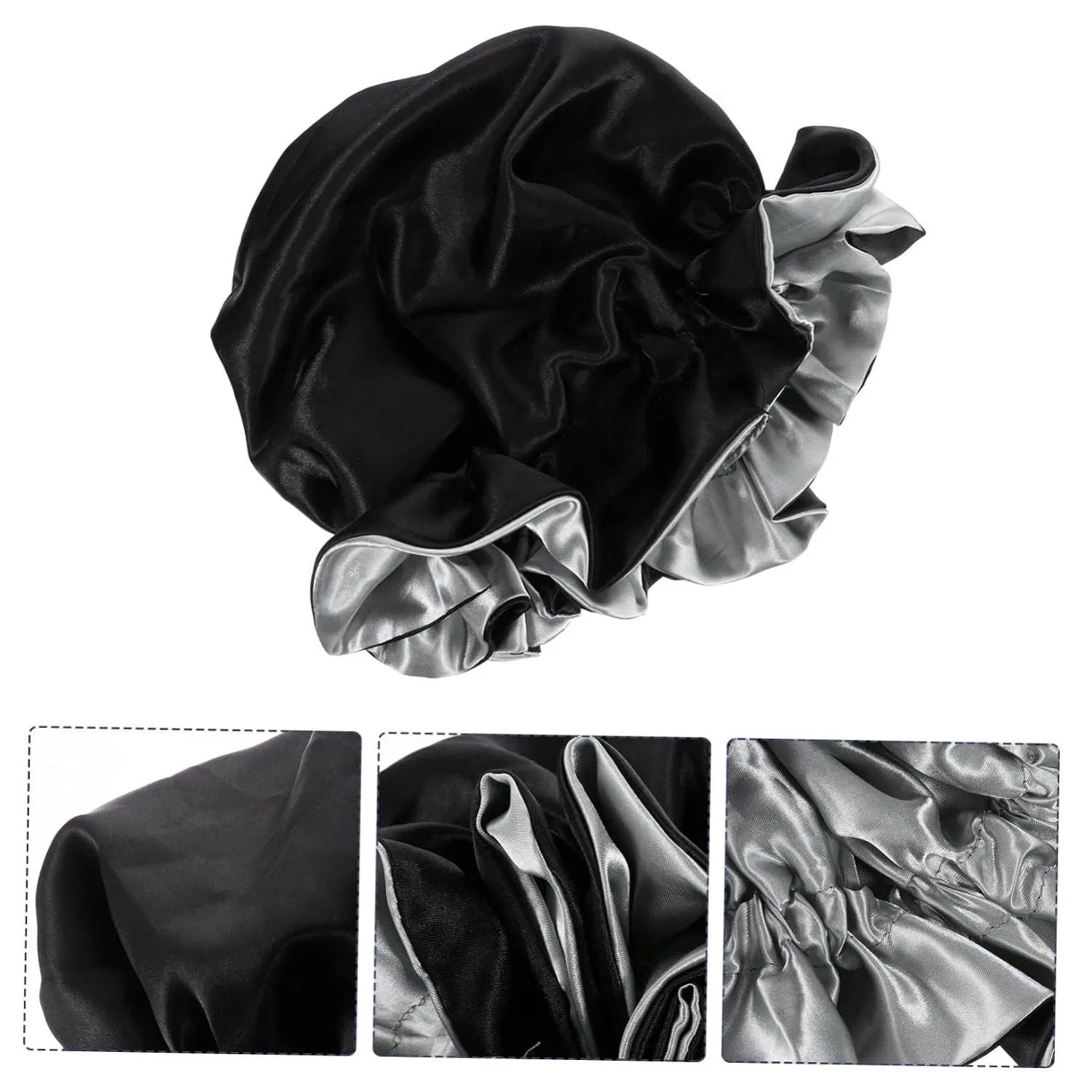 Шапочка для душа Satin, DOITOOL, 3 шт, 34x34x0.6 см, Schwarz — фото 3