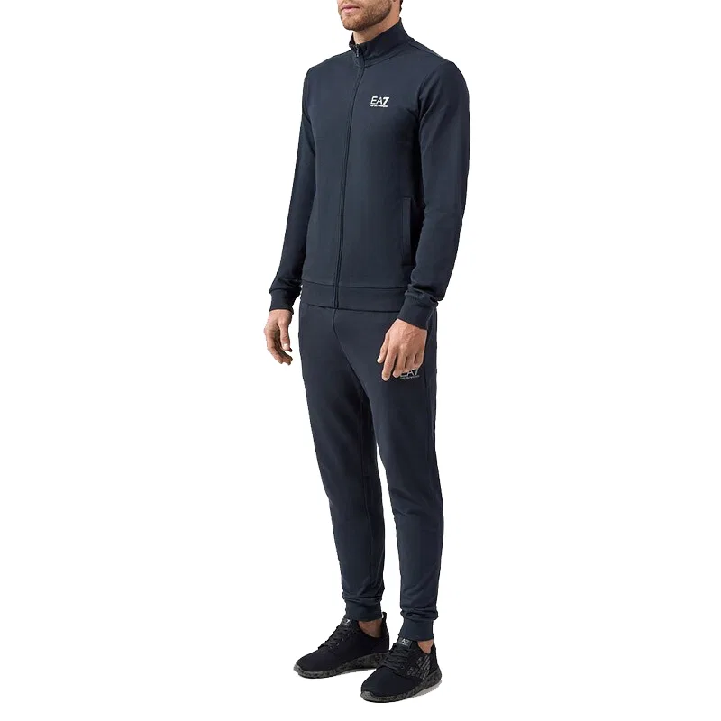 Мужской спортивный комплект из футера с принтом EMPORIO ARMANI, Marine Blue — фото 4