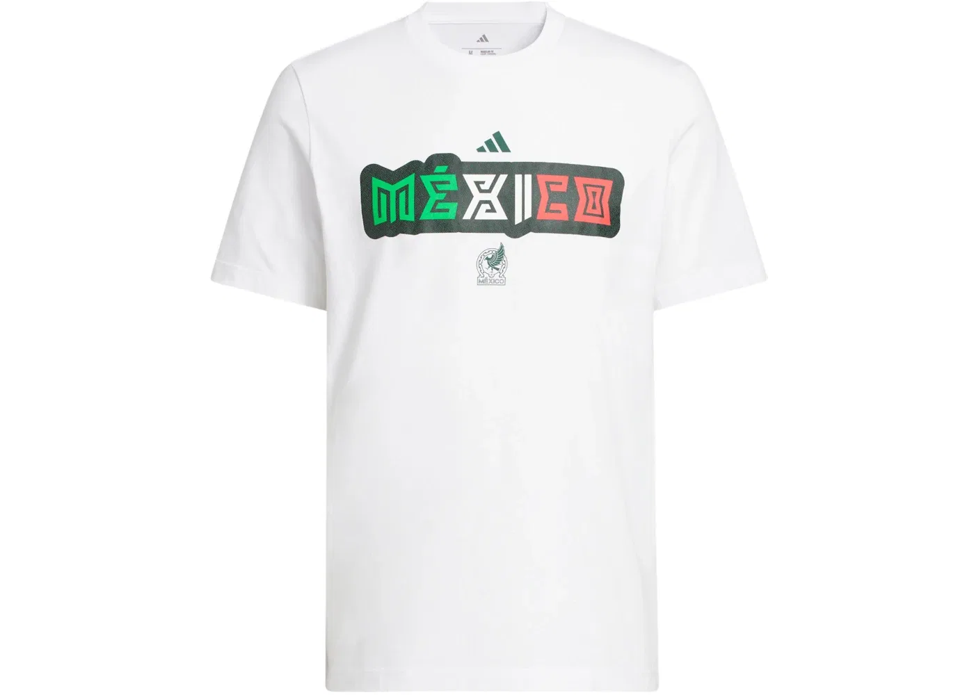 Мужская футболка с принтом Adidas World Cup 2026 Mexico Home Graphic Tee, White