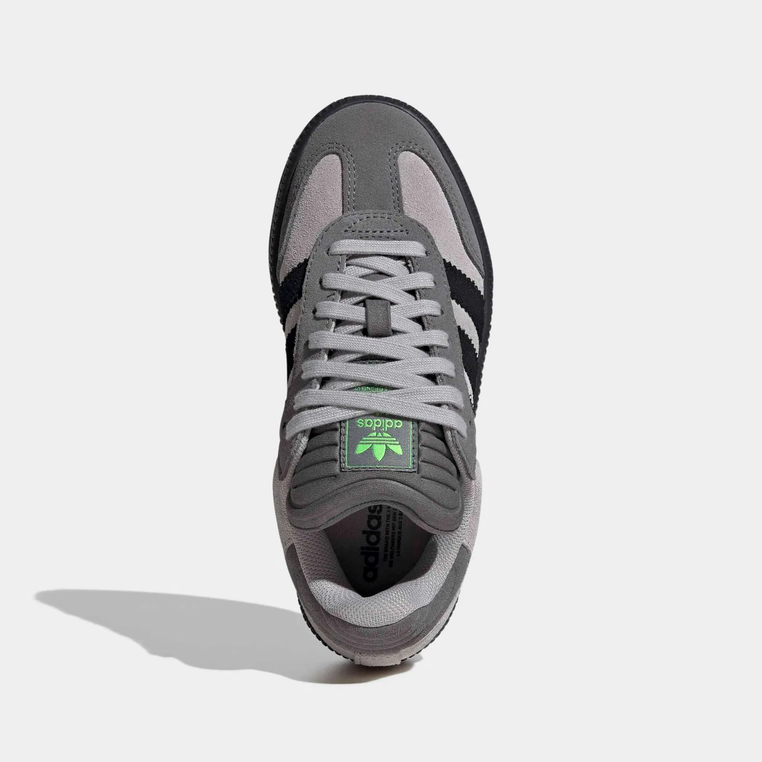 Детские кроссовки с замшевым верхом Samba XLG Adidas Originals, Grey Four/Core Black/Grey Four — фото 4