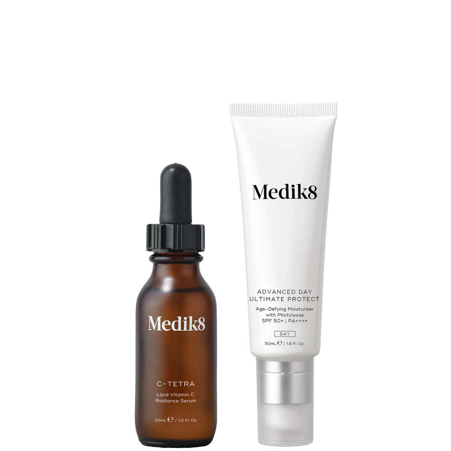Набор сыворотка C-Tetra и крем Advanced Day Ultimate Protect SPF50+ Medik8