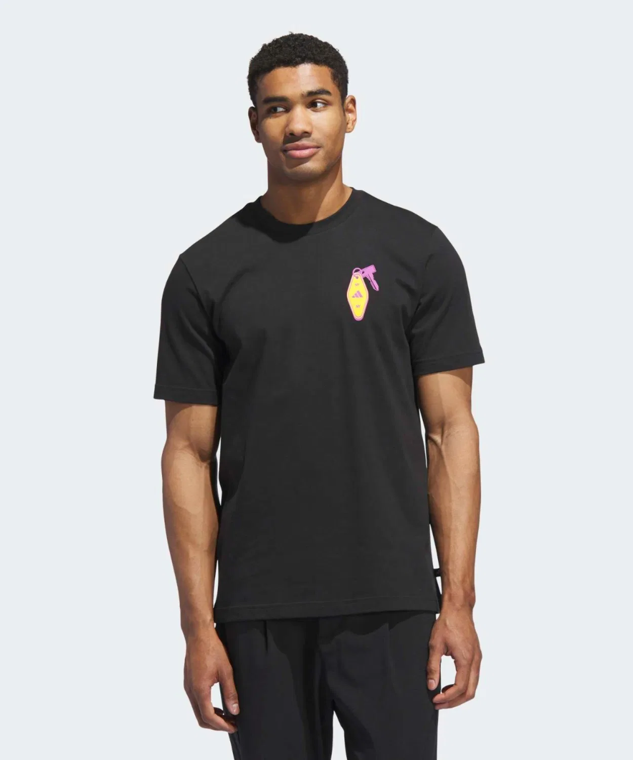 Мужская футболка с длинным рукавомChip In NYC Graphic Adidas Golf, Black