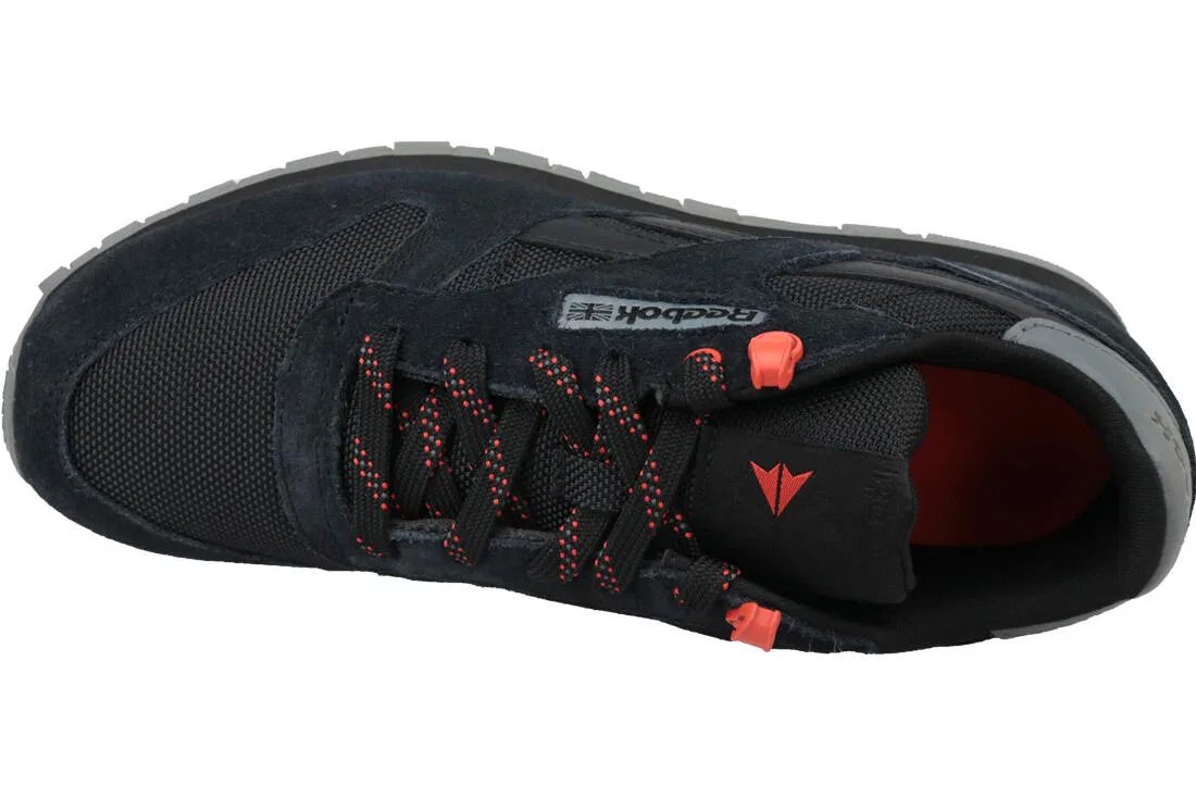 Детские кроссовки из замши Classic Leather Reebok, Schwarz — фото 3