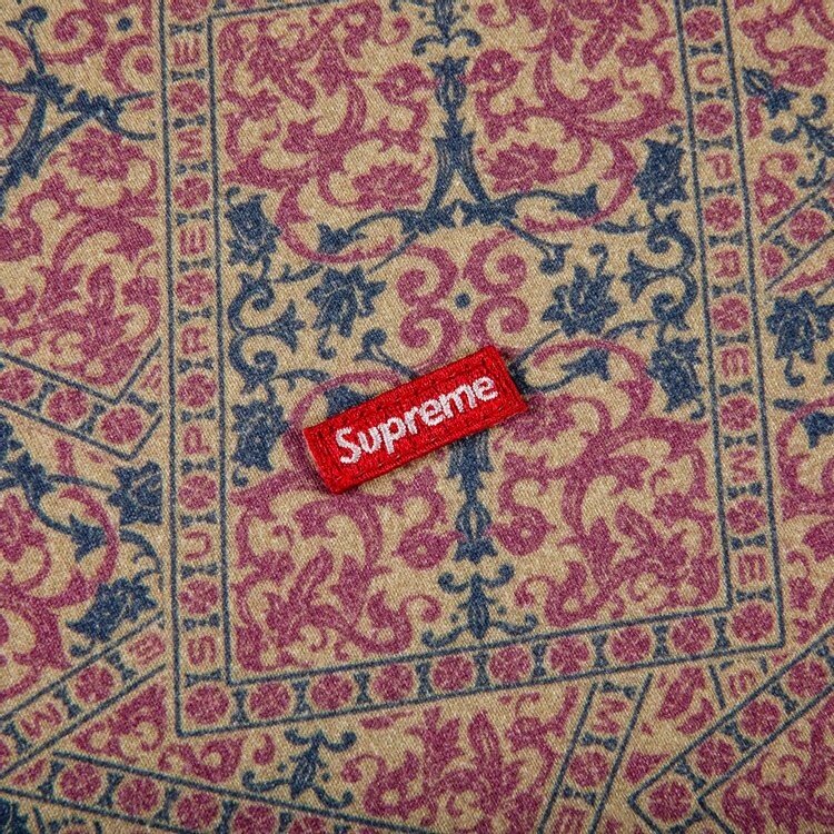 Футболка Supreme Small Box Tee 'Khaki Floral Cards', разноцветный — фото 3