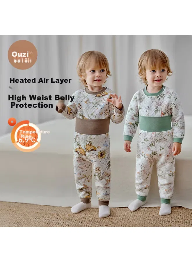 Пижама детская с принтом комплект Air Layer High Waist Ouyun